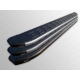 Пороги алюминиевые ТСС с накладкой серебристые для Chevrolet Captiva 2011-2013